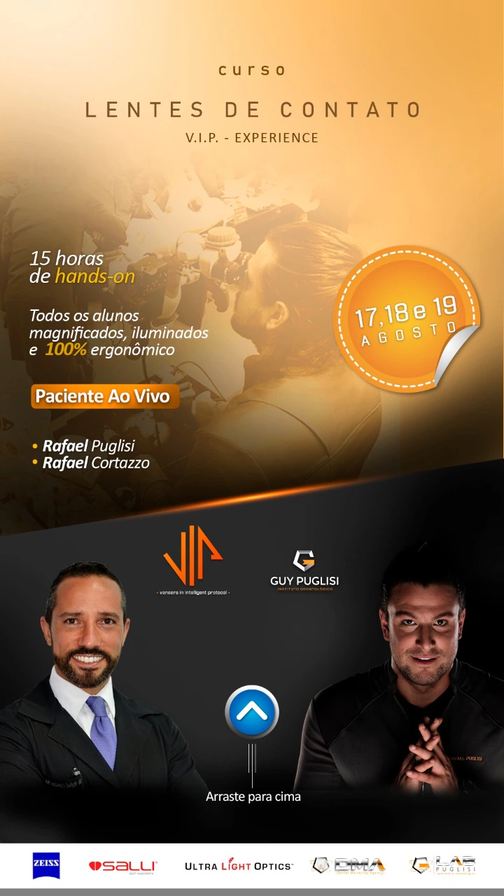 Cartaz do curso Lentes de Contato V.I.P. Experience II com Rafael Puglisi e Rafael Cortazzo