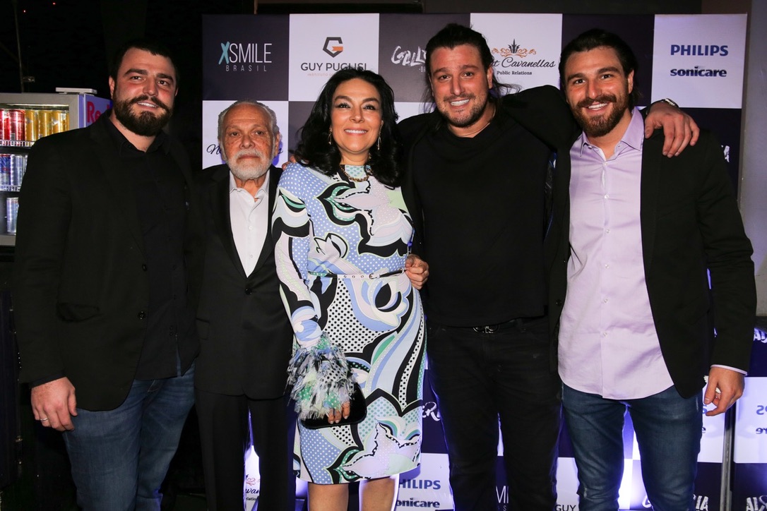 Alexandre, Guy, Silvana, Rafa e Leo Puglisi na celebração dos 100 anos do Instituto