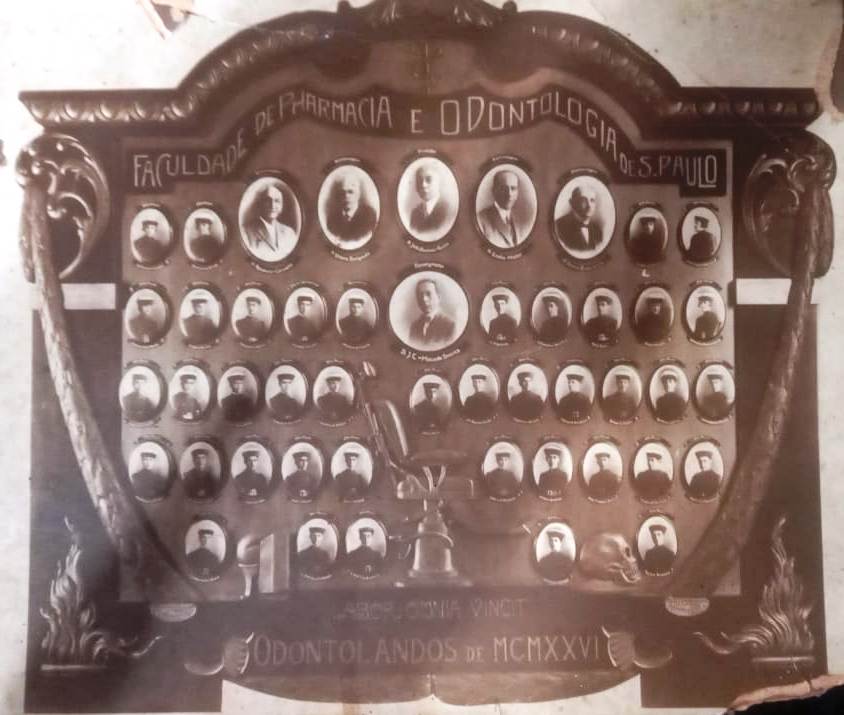 Quadro histórico de formandos de odontologia de 1926