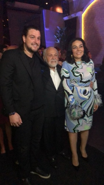 Rafa, Guy e Silvana Puglisi na festa de gala dos 100 anos da clínica