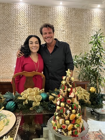 Silvana e Rafa Puglisi juntos em uma celebração familiar