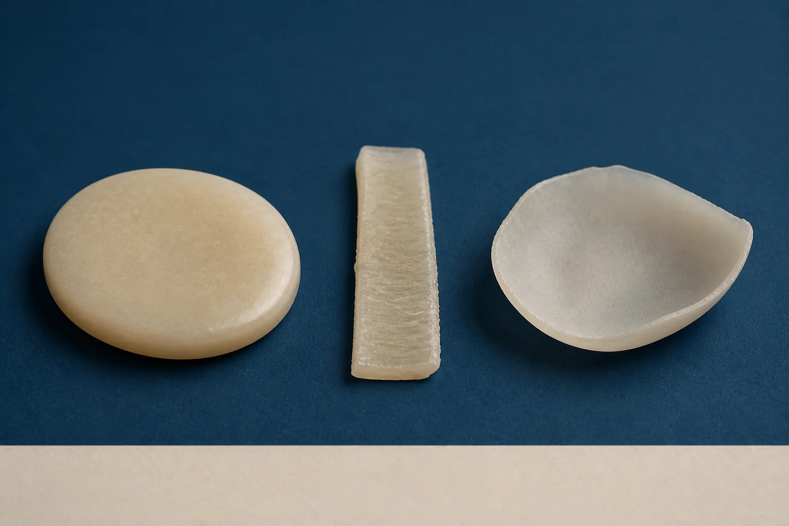 Arte conceitual com espécimes de materiais restauradores diretos, estrutura dental e cerâmica