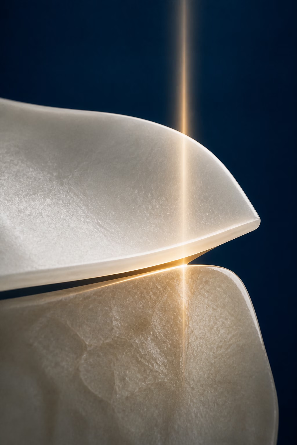 Arte conceitual da luz separando delicadamente a lente da estrutura dental